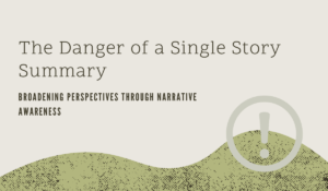 The Danger of a Single Story Summary - Broadening Perspectives through Narrative Awareness